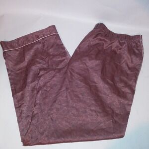 Victoria Secret Sleepwear Pajama Bottom Pants XXL 2X Brown Shine Allover Logo